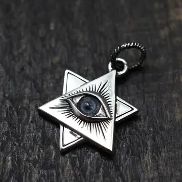 실버 925 프로비던스의 눈 인형 눈 육각형 다윗의 별 참