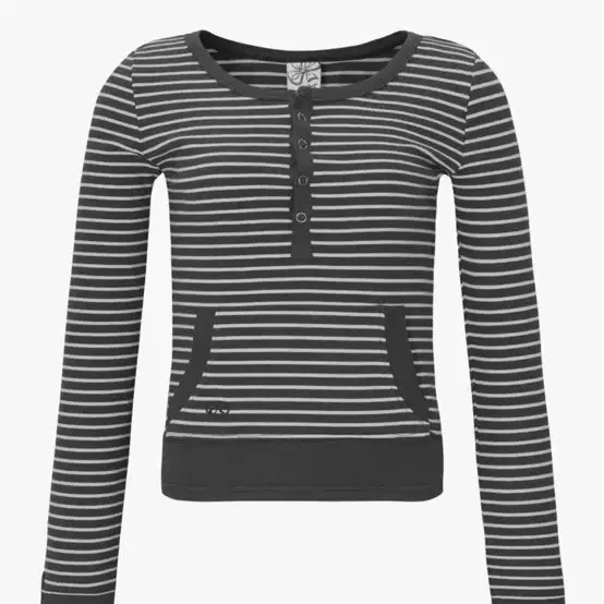 remagie Four botton striped T-shirt