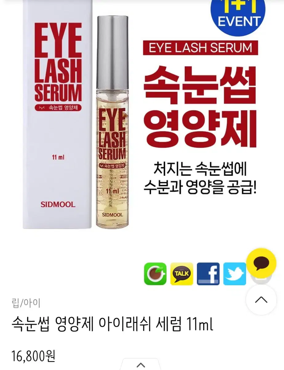 시드물 속눈썹 영양제 아이래쉬 세럼 11ml (새제품)