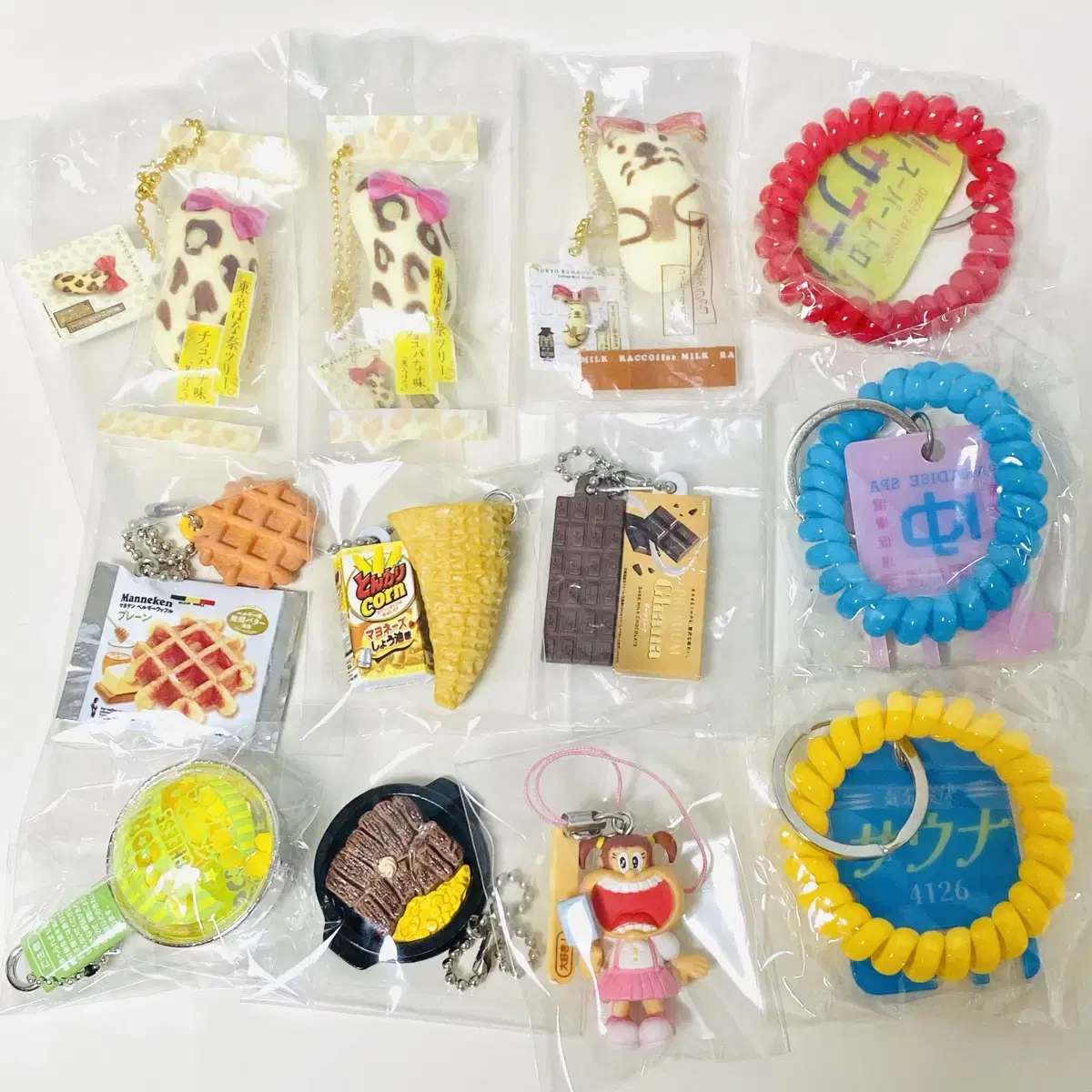 Japan Miniature food Sweets Gacha figures keyring Tokyo Banana Karigarikun Bathhouse