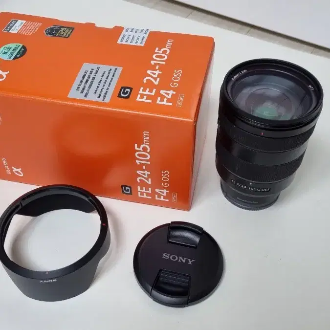 소니 FE 24-105mm f4 G OSS 렌즈 정품. 풀박구성.