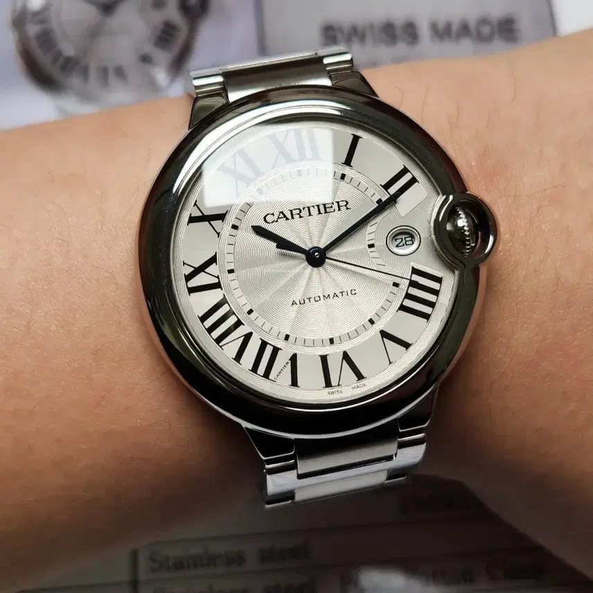 까르띠에 발롱블루 42mm 스틸 오토매틱 브레이슬릿 ver. (감정서 포 사진 4