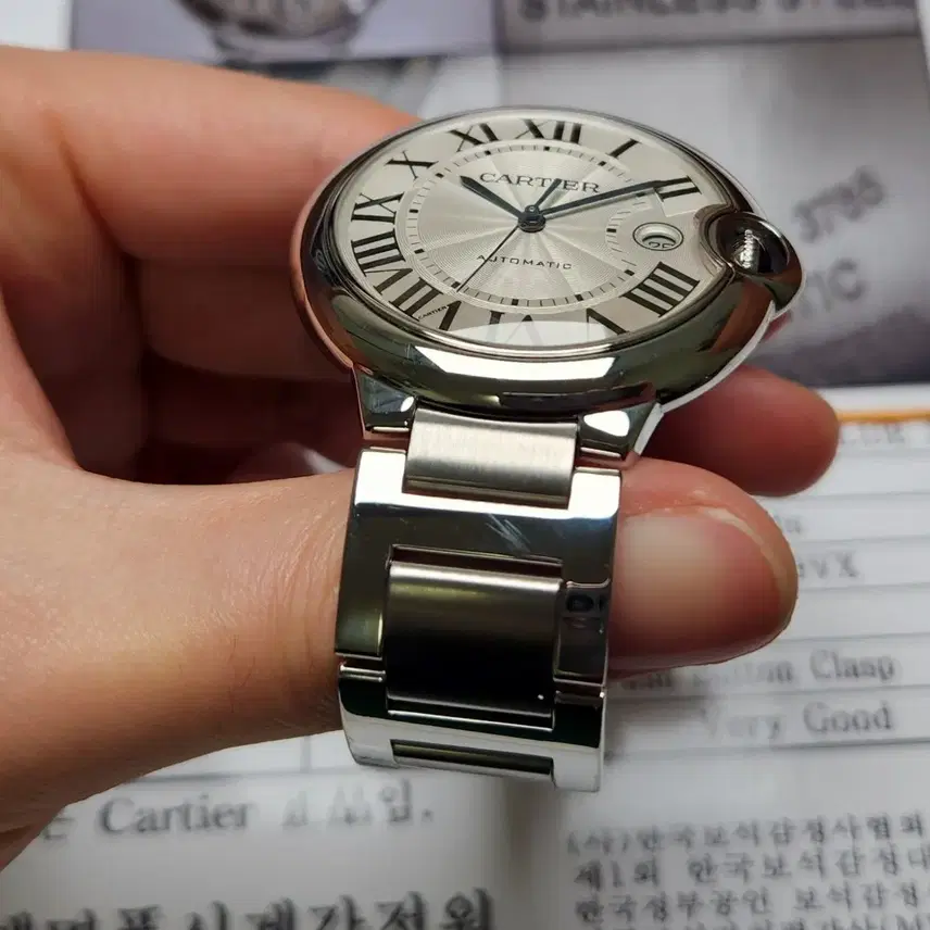 까르띠에 발롱블루 42mm 스틸 오토매틱 브레이슬릿 ver. (감정서 포 사진 7