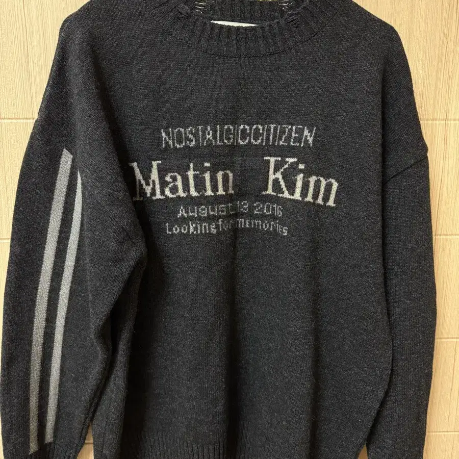 마뗑킴 니트 MATIN SLEEVE LINE KNIT PULLOVER