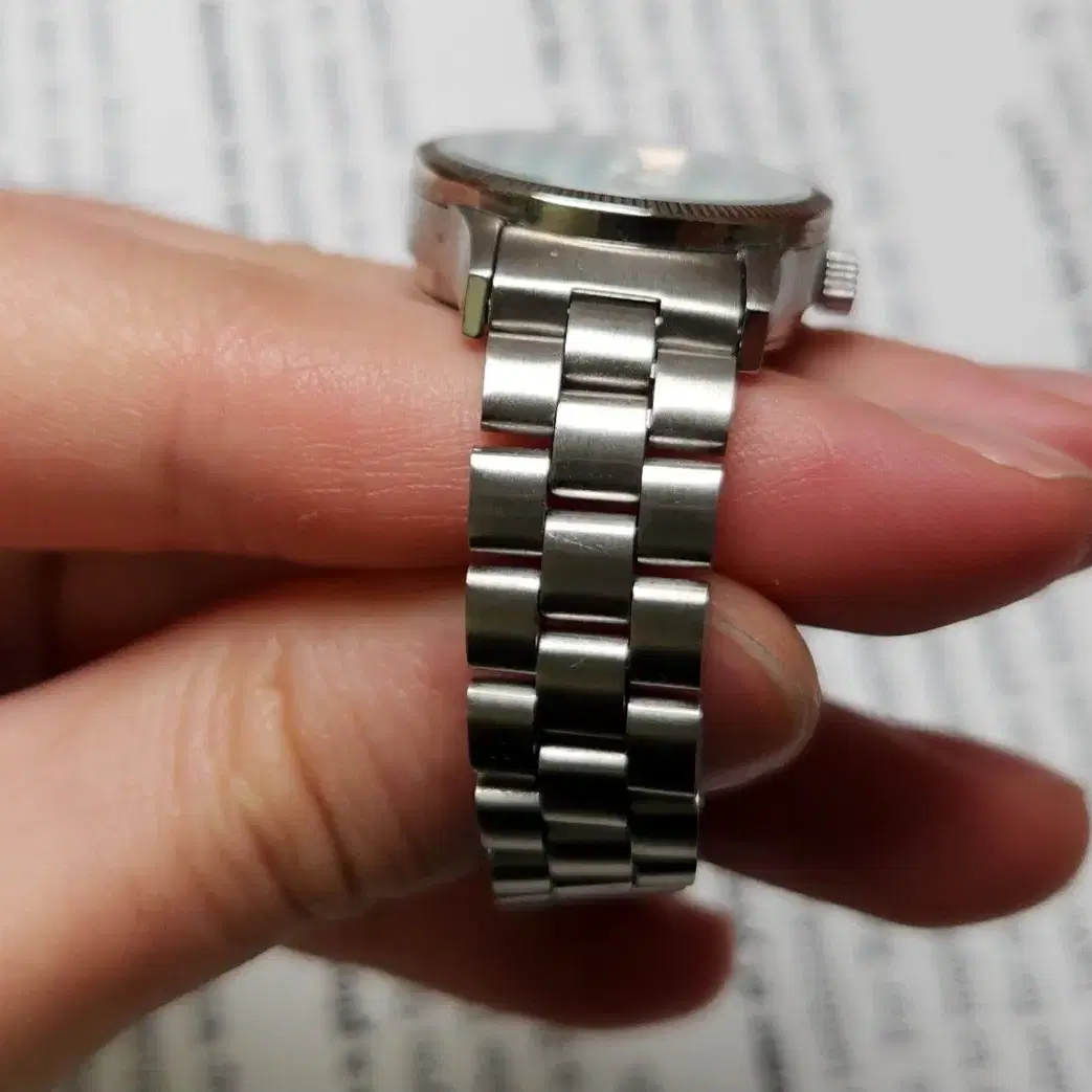 빈티지 부로바 데이데이트 민트 코인베젤 오토매틱 통줄 브슬 여성용