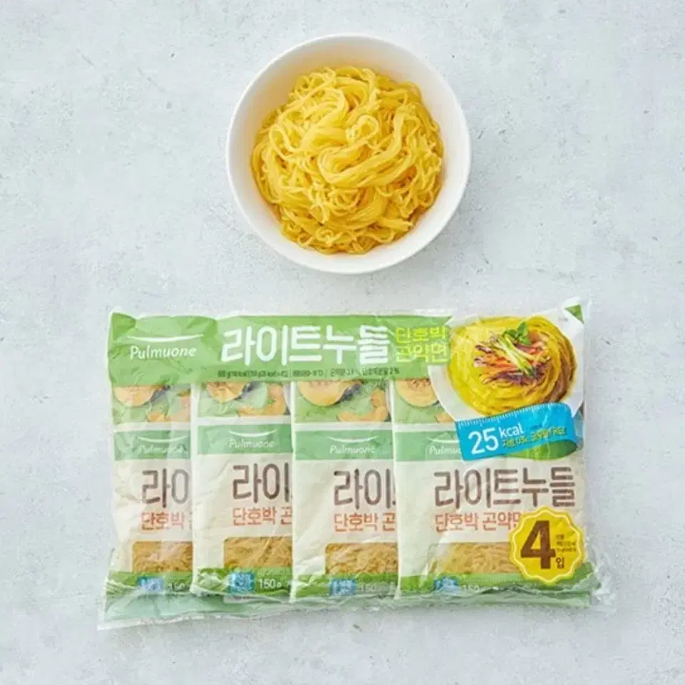 라이트누들 단호박 곤약면 한팩당 150g 3팩