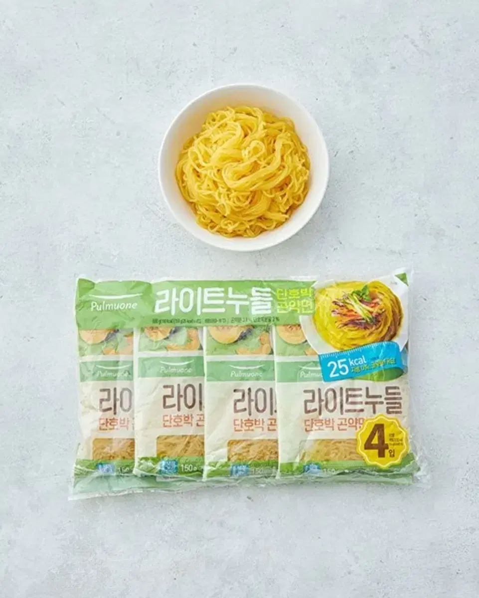 라이트누들 단호박 곤약면 한팩당 150g 3팩