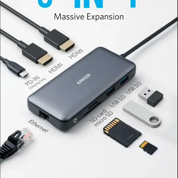 ANKER USB-C 8 in 1 허브