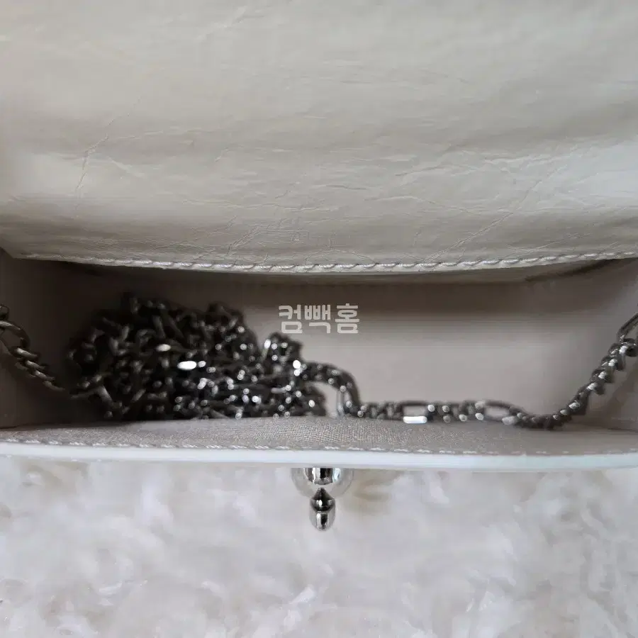 리네 Ellipse lock mini bag_ 실버, 크림