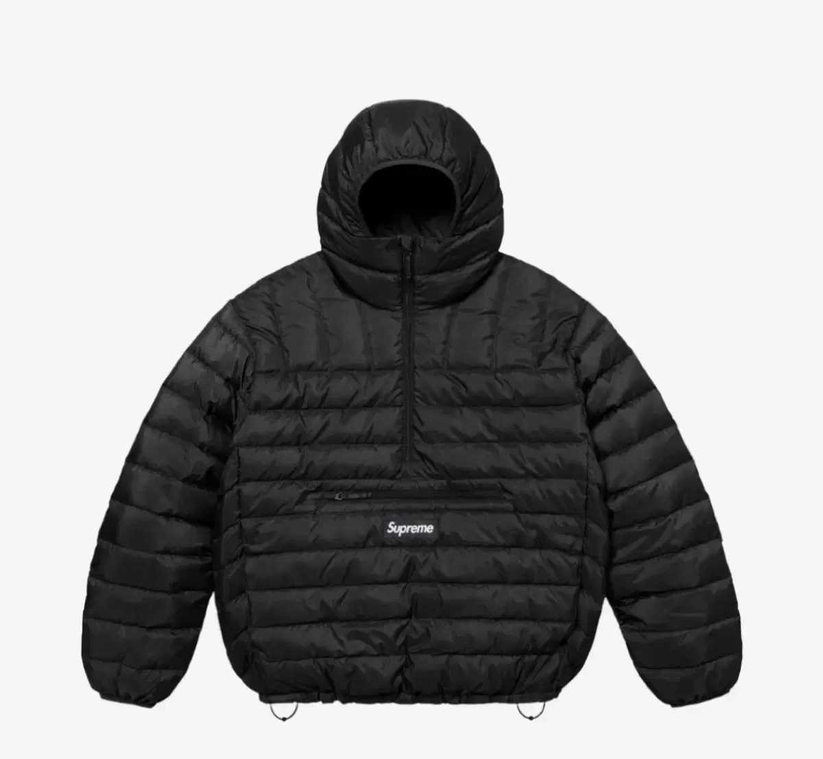 Supreme Micro Down Half-Zip Hooded Pullover - Black - 24FW