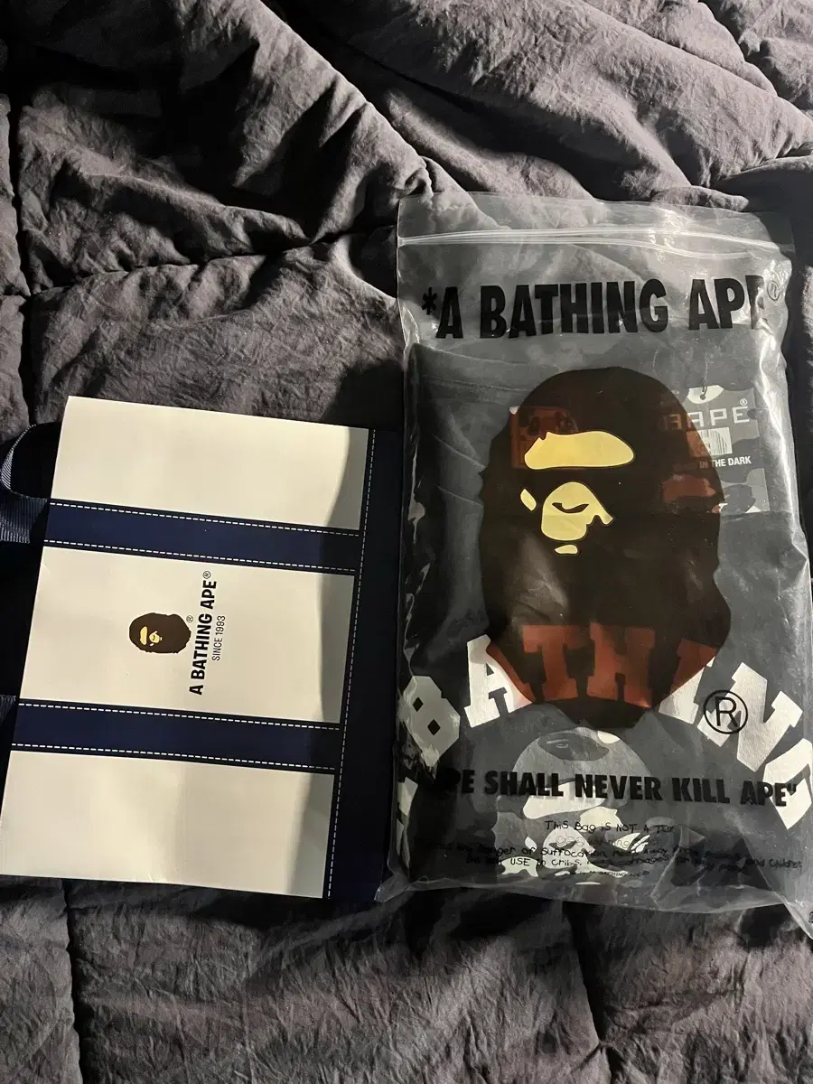 베이프 BAPE 카모 반팔티 야광