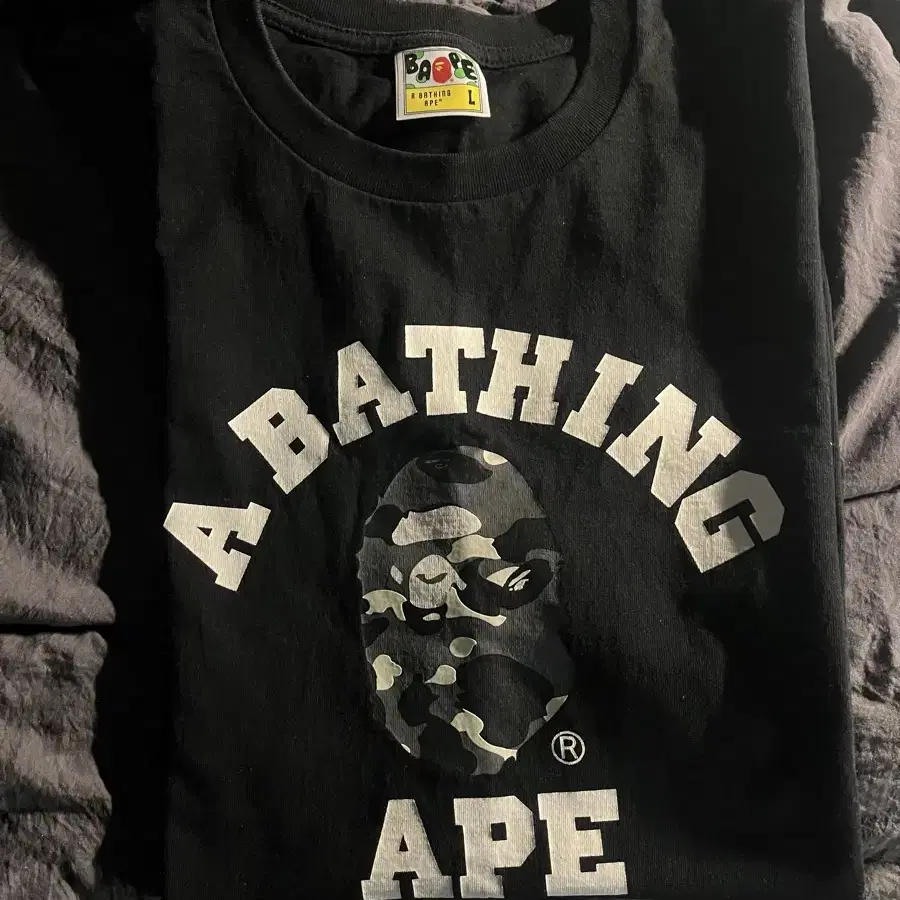 베이프 BAPE 카모 반팔티 야광