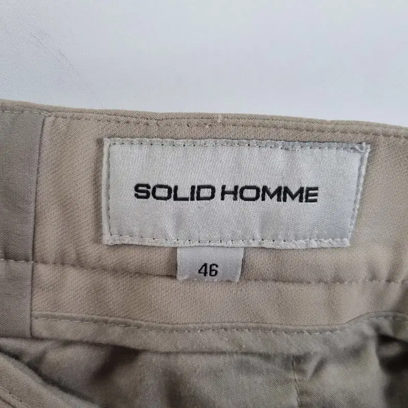 F3293 SOLID HOMME 남30인치 베이지 슬랙스/더크