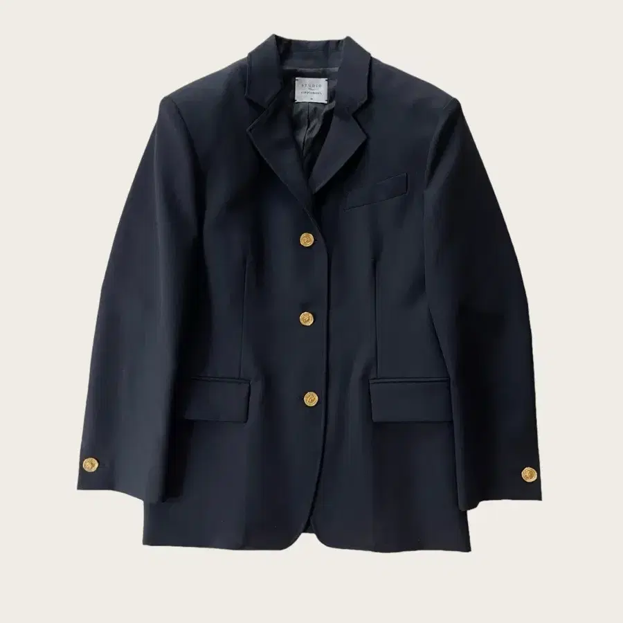 스튜디오심플멍 Garconne 3button Blazer (navy)