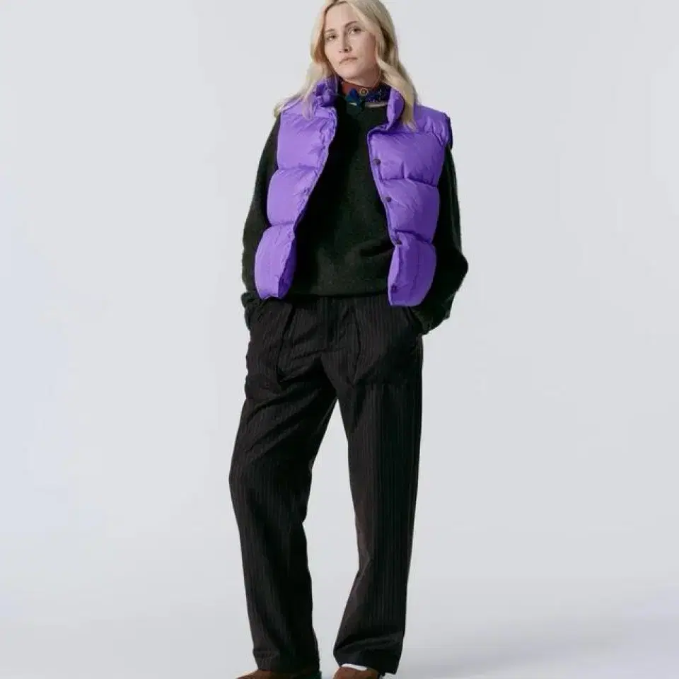 NOAH puffer vest (M) violet