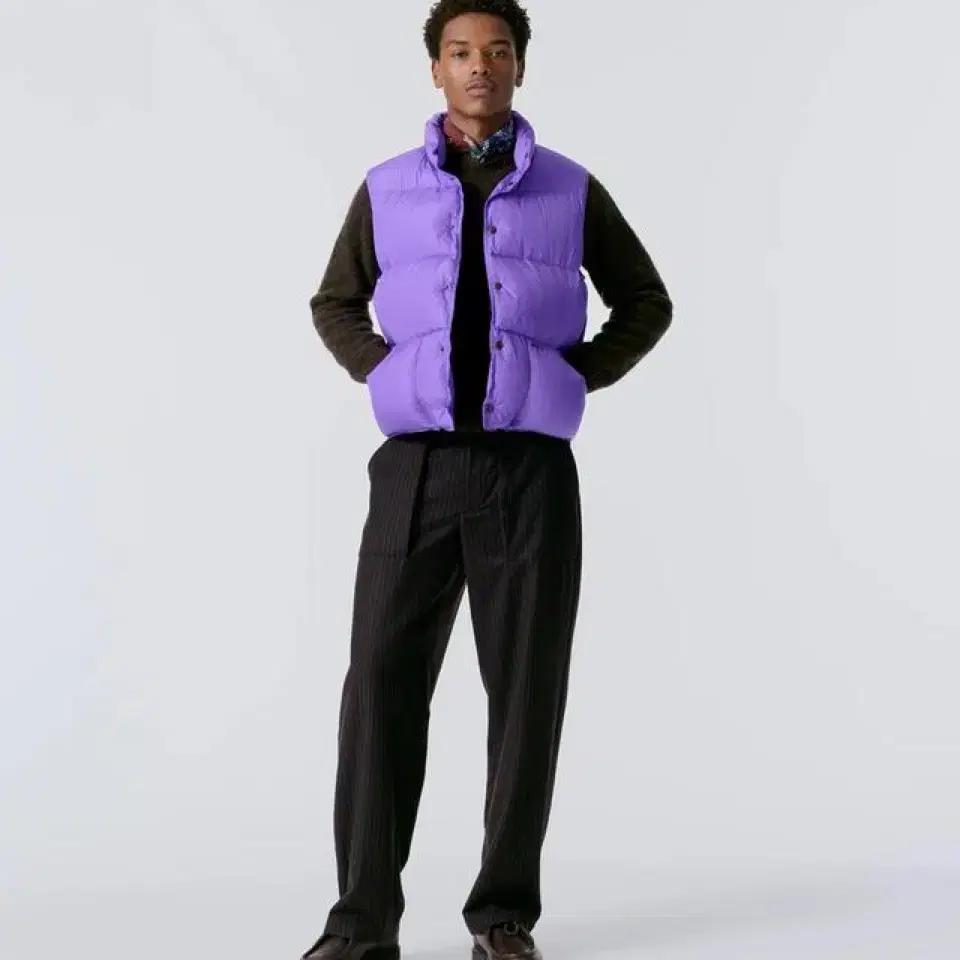 NOAH puffer vest (M) violet