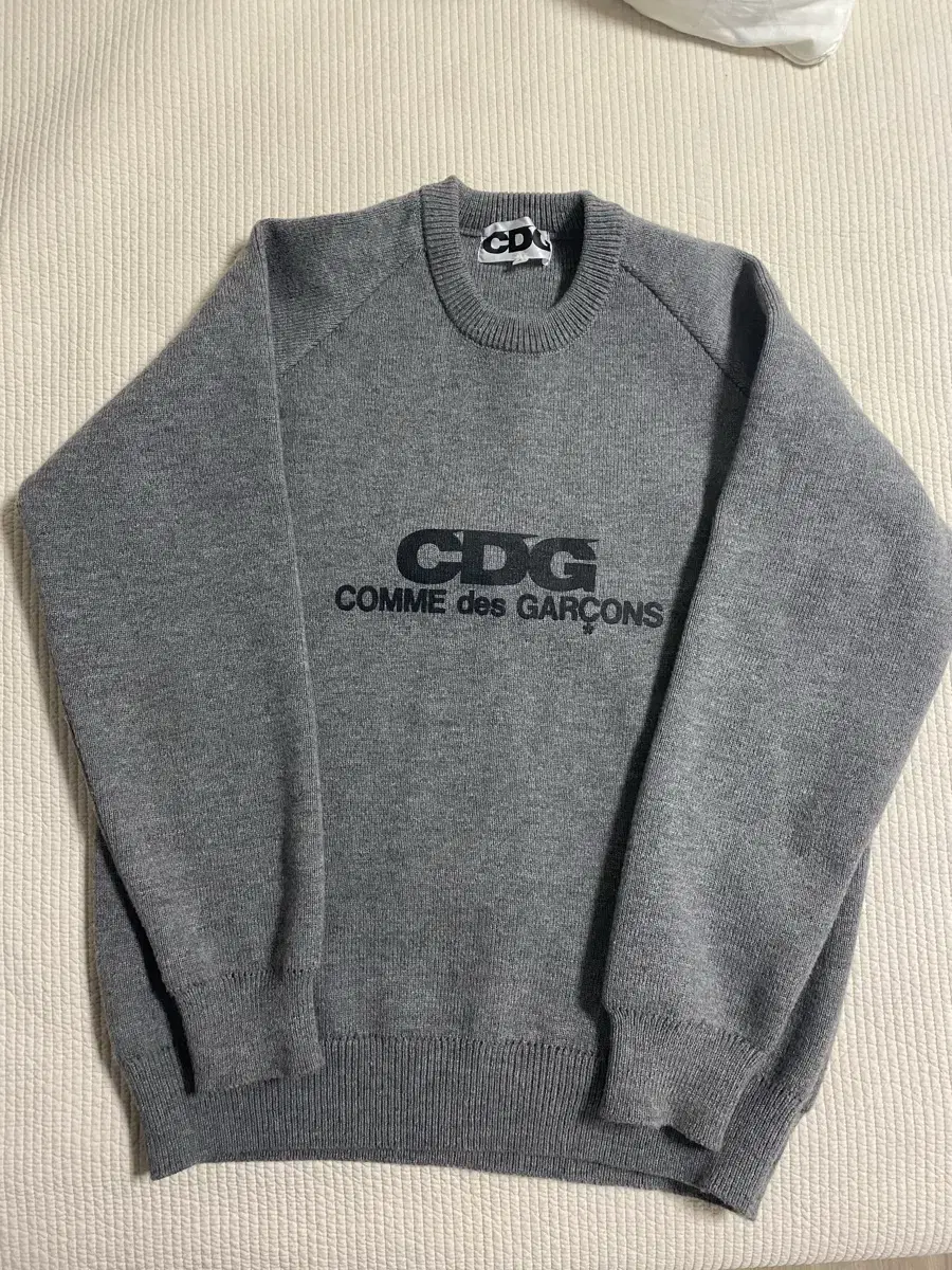 CDG 니트 그레이 L