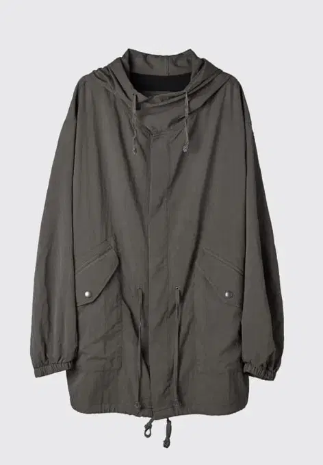 해칭룸 snow mid parka Mud Charcoal