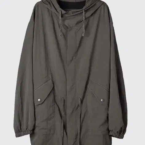 해칭룸 snow mid parka Mud Charcoal