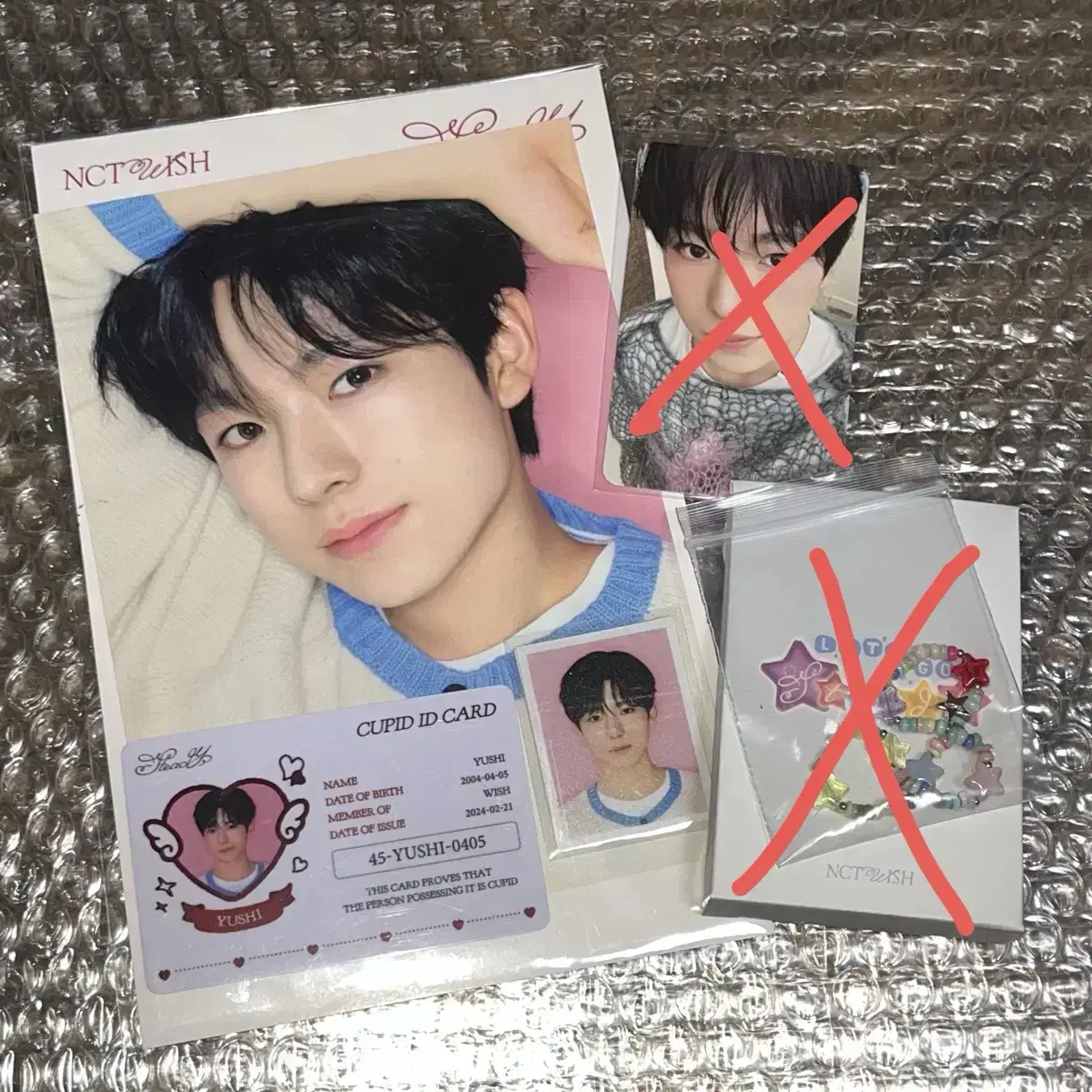 NCT wish steady pop up md Goods U-SHI Photo Set Bracelet Photocard