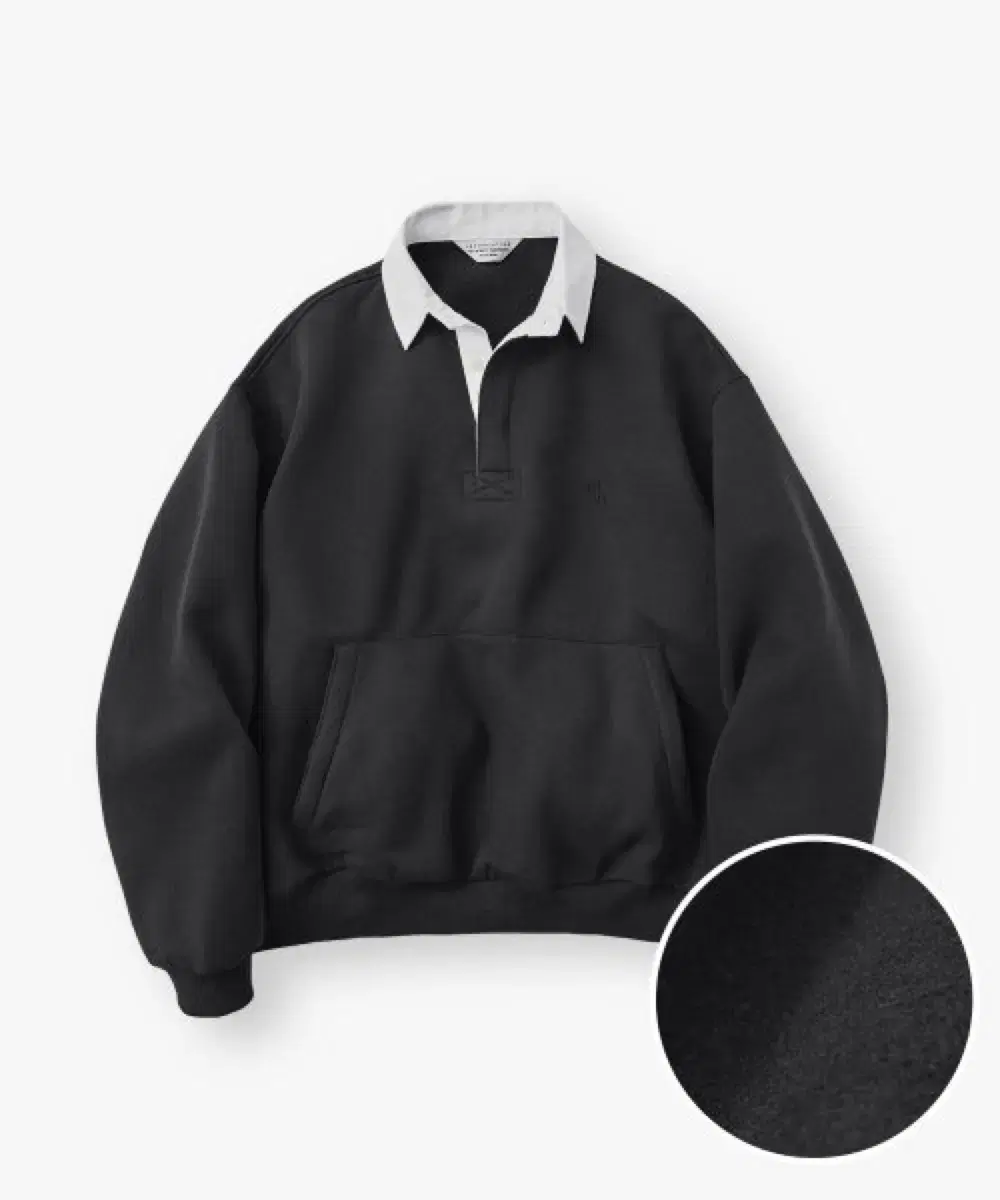 Ruffage Store Heavy Cotton Over Rugby Man-to-Man_Charcoal