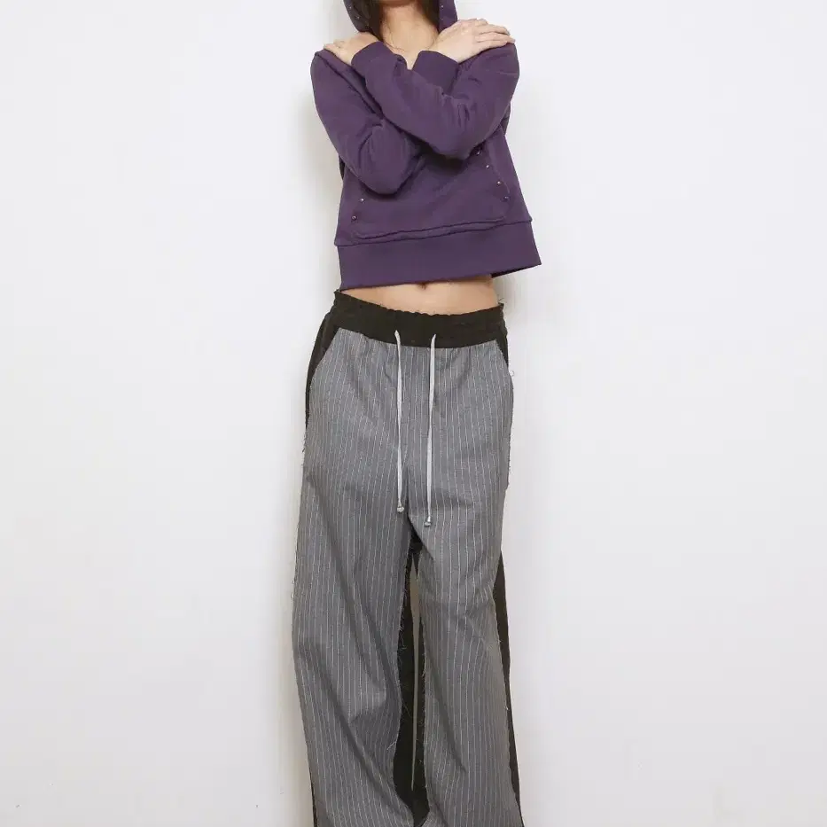 폴리수엠FRONT STRIPE EFFORTLESS PANTS, GREY