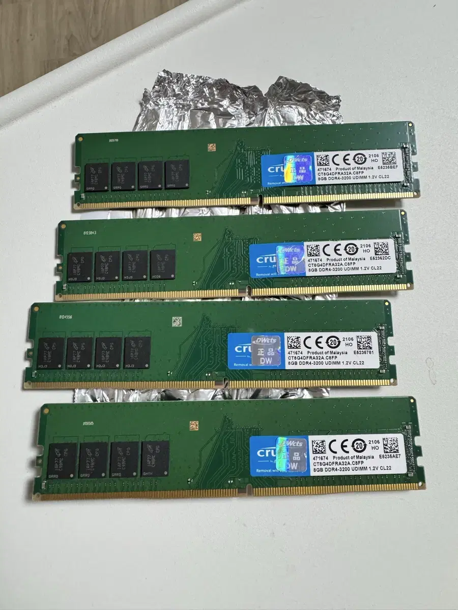 마이크론 Crucial DDR4-3200 CL22 (8GB)*4EA