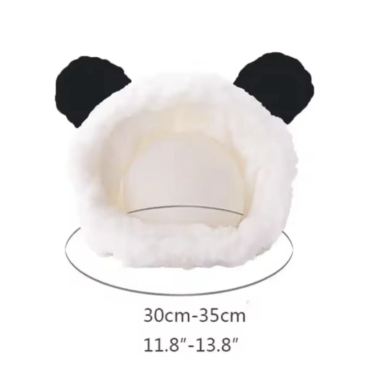 10cm 인형 모자 곰 판다 핑크 흰