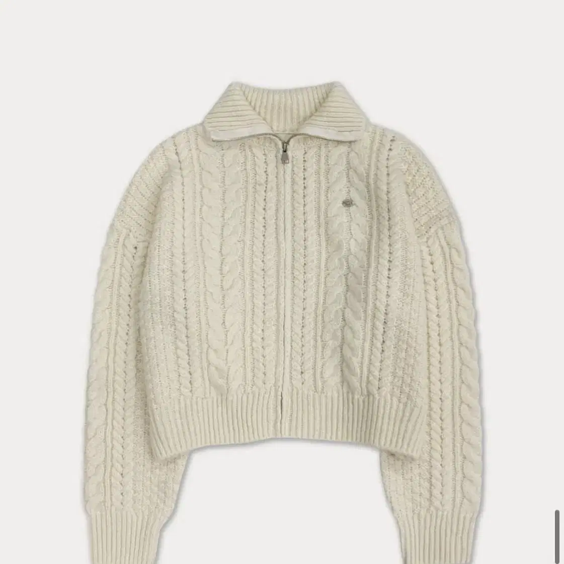 썸웨어버터 cable knit full zip up