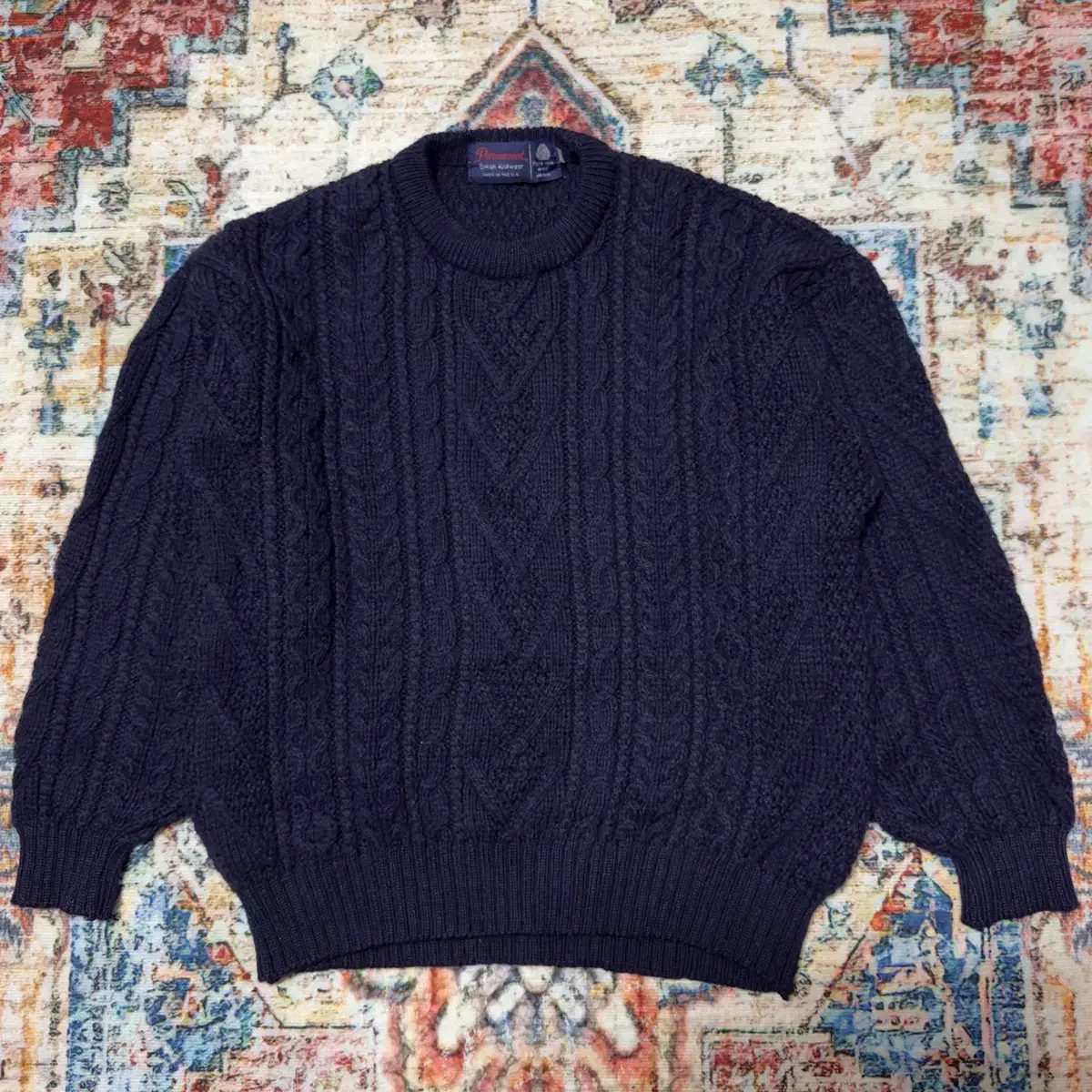 made in UK Fisher man Wool Cable Knit