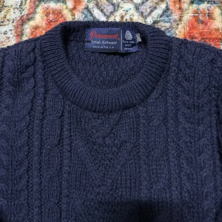 made in UK Fisher man Wool Cable Knit