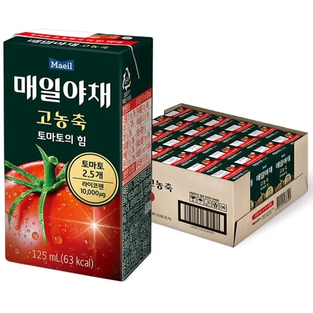 매일야채 고농축 토마토의 힘, 125ml, 24개