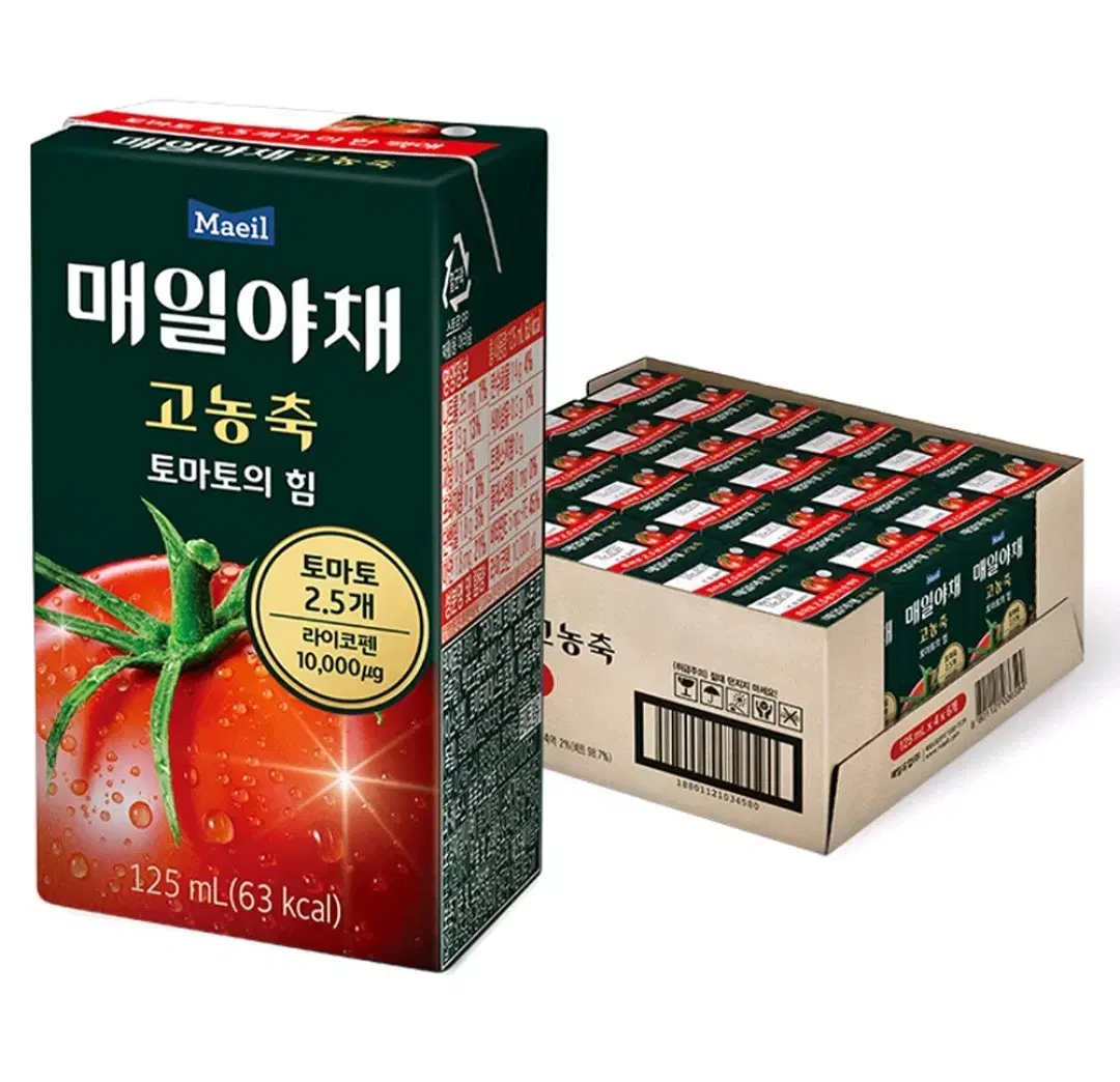 매일야채 고농축 토마토의 힘, 125ml, 24개