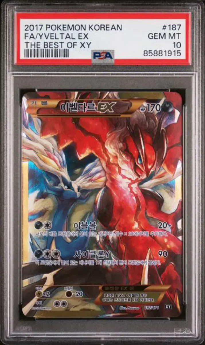 XY 포켓몬카드 이벨타르 EX psa10