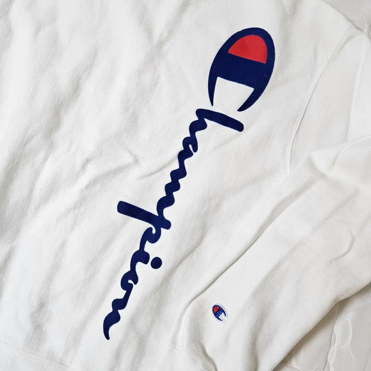 챔피온 리버스위브 맨투맨 화이트