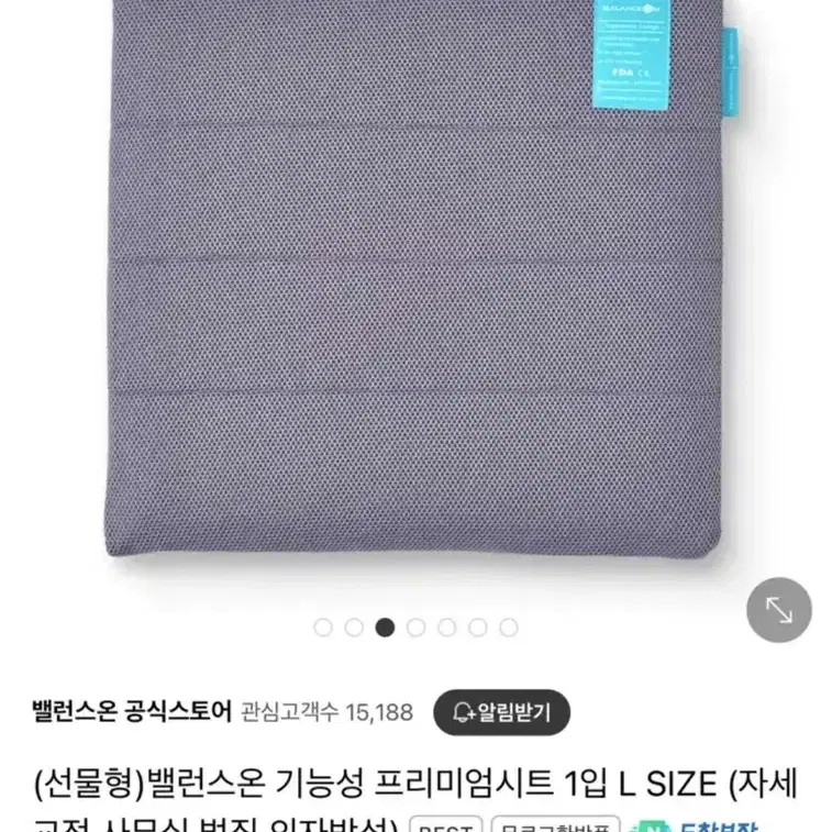 밸런스온 기능성 프리미엄시트 1입 L SIZE (새상품)