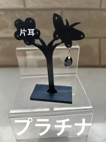 플라티나 오닉스 한쪽 귀걸이
