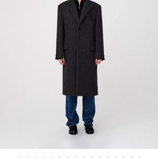 구매) 문선 2-Way Collar Button Long Coat