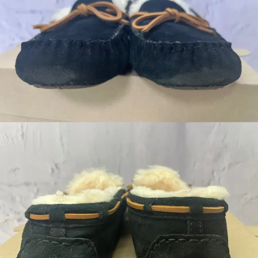 ugg 어그 미국 다코타 슬립온 털로퍼 모카신 검정 240mm