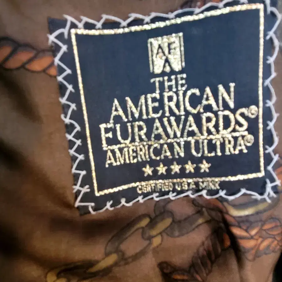 AMERICAN FUR AWARDS 별다섯 롱밍크코트 최상태