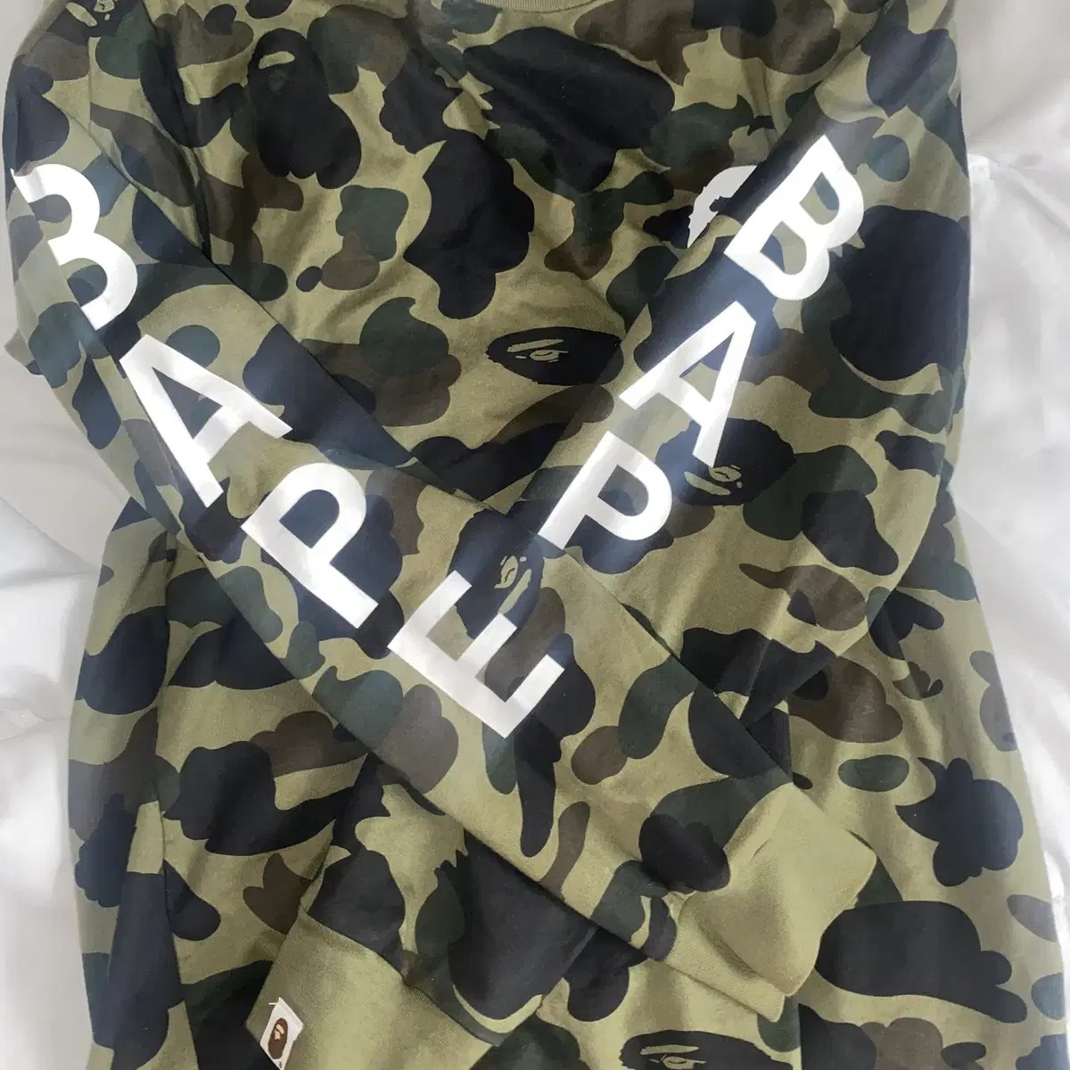 베이프 카모 롱슬리브 M Bape