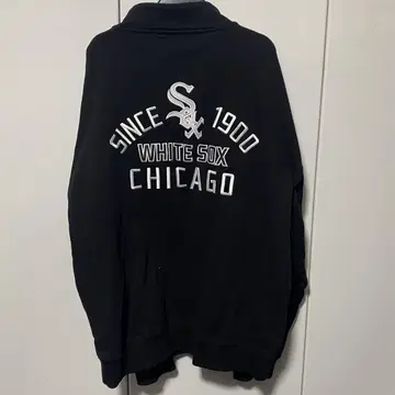 MLB 시카고 화이트 양말 하프 지퍼 스웨트 셔츠 XL사이즈