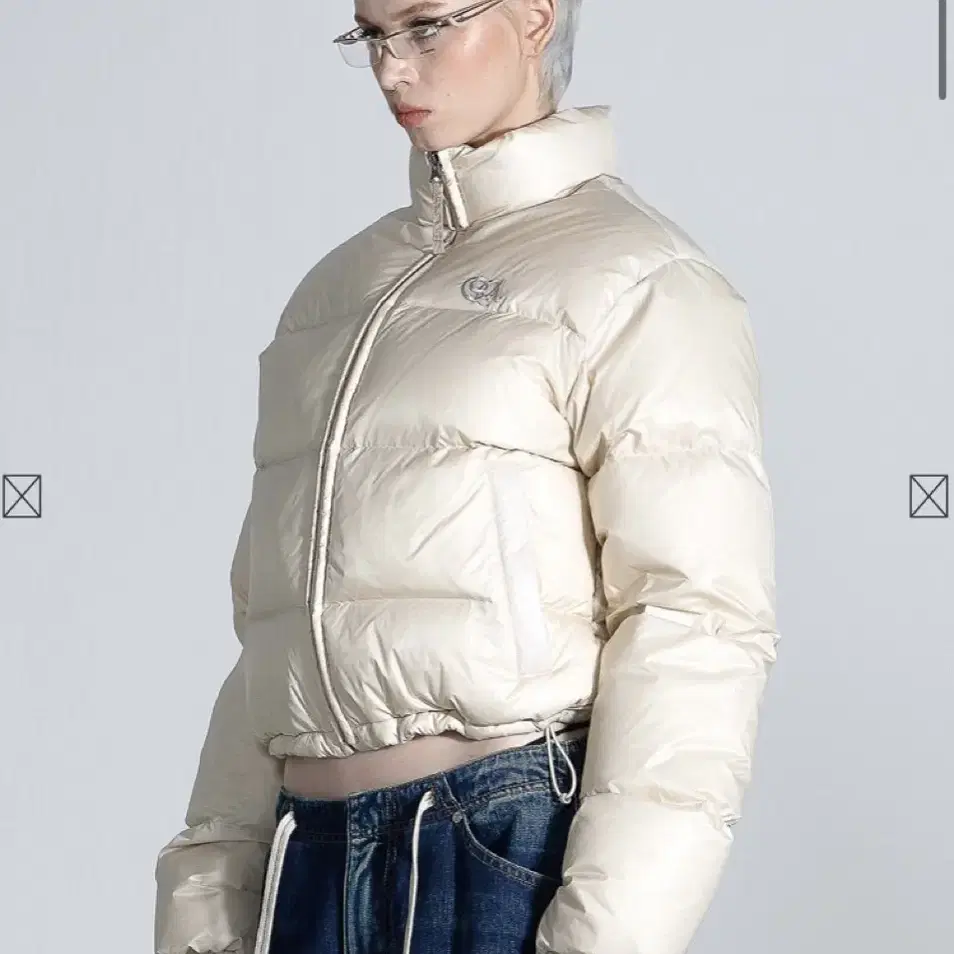 가격내림)Cropped Puffer Down Pearl