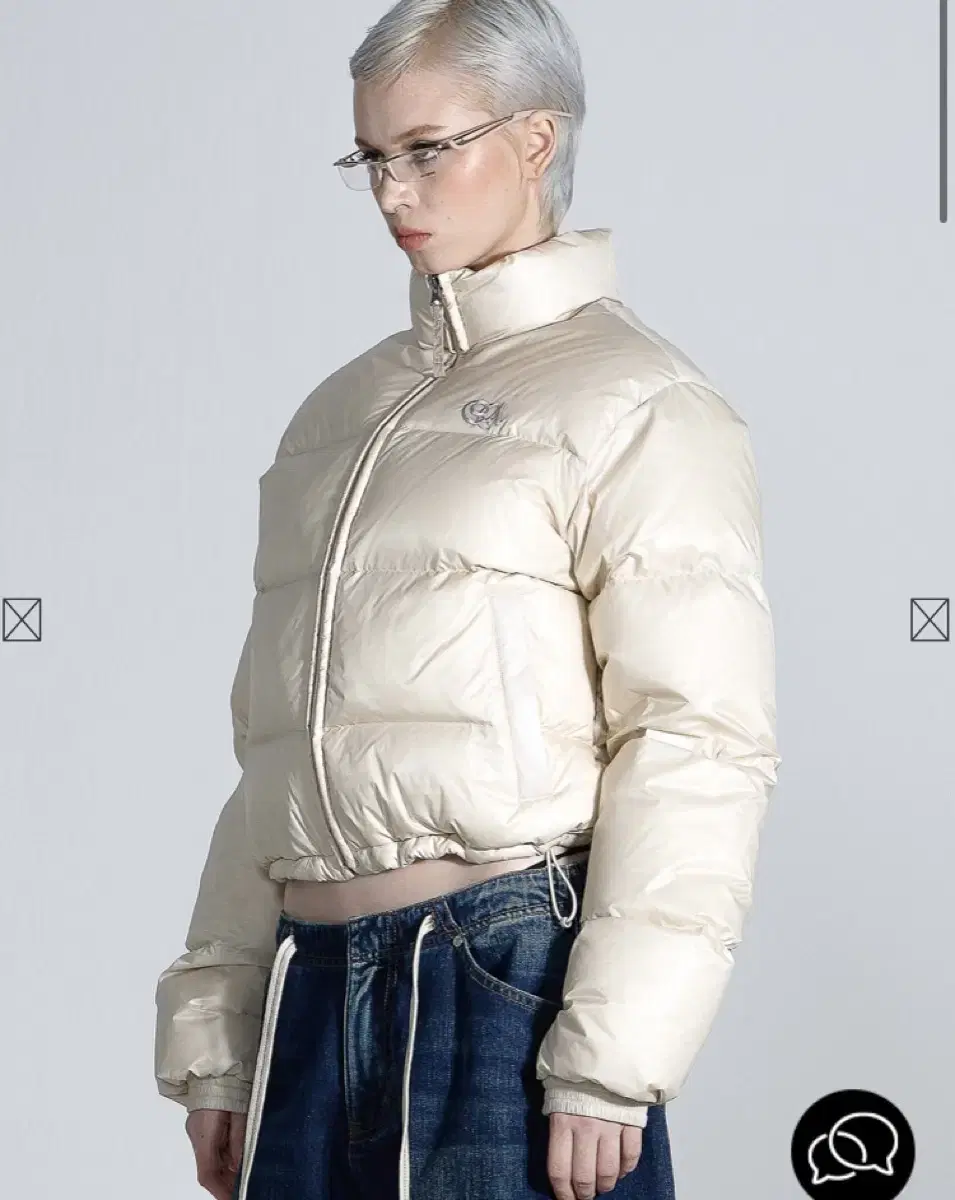 가격내림)Cropped Puffer Down Pearl