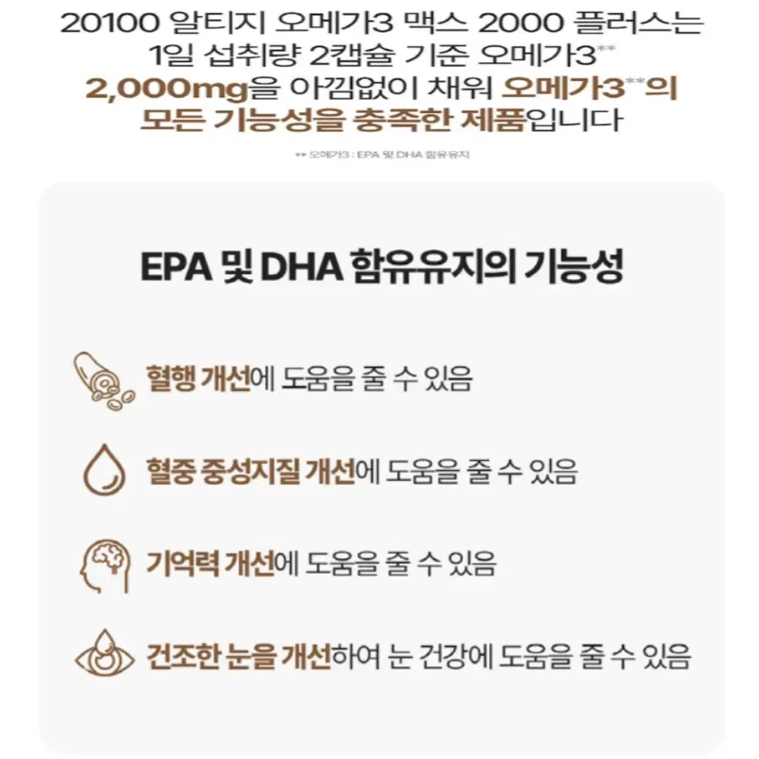 종근당 알티지 오메가3 맥스2000 플러스 60캡술