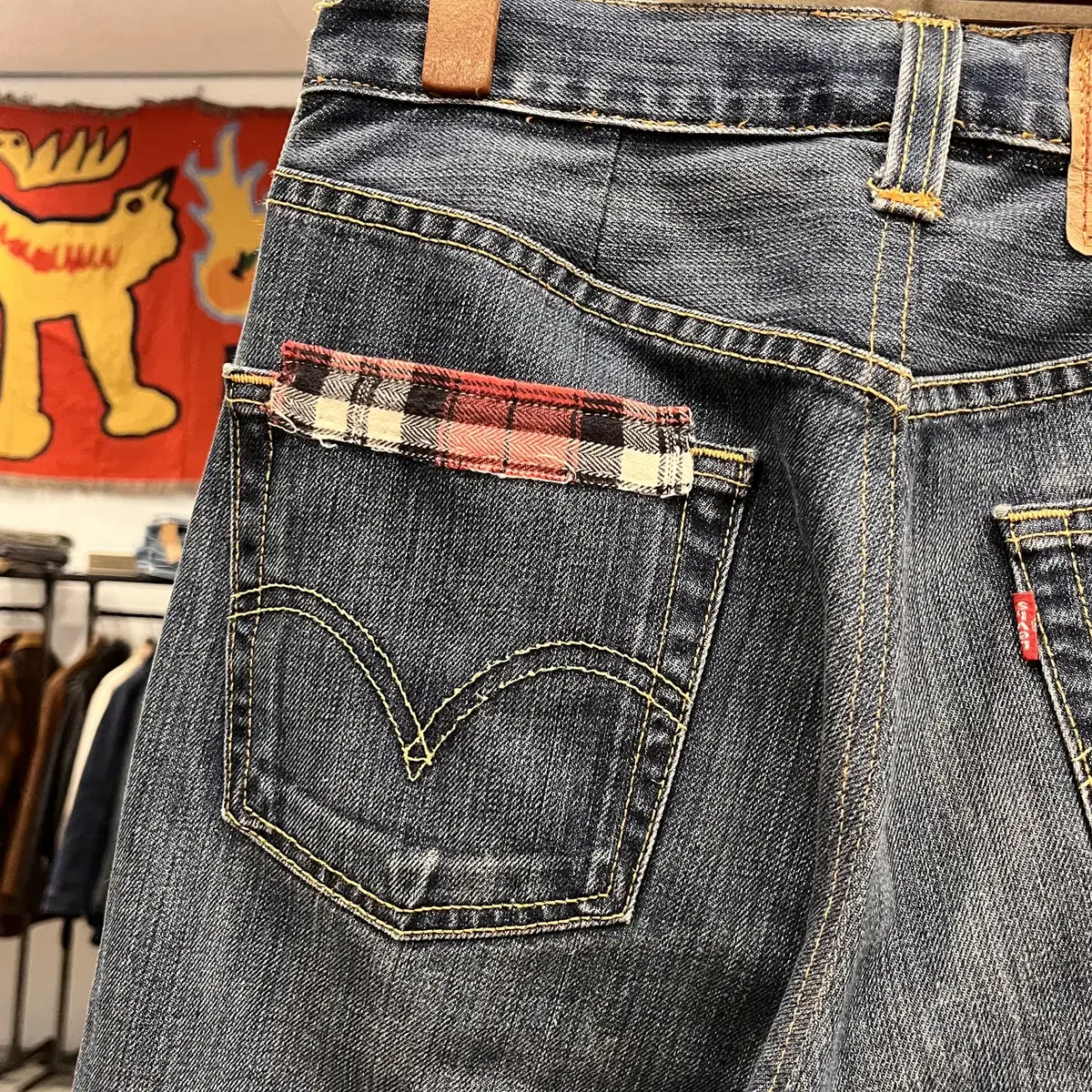 Levis 리바이스 501 빈티지 패치 컷팅 데님 팬츠 (29inch)