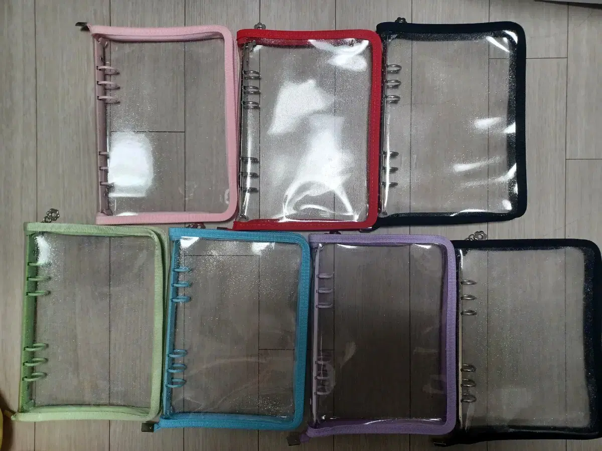 Zipper binder Pink Red Light green haneul bora Black WTS