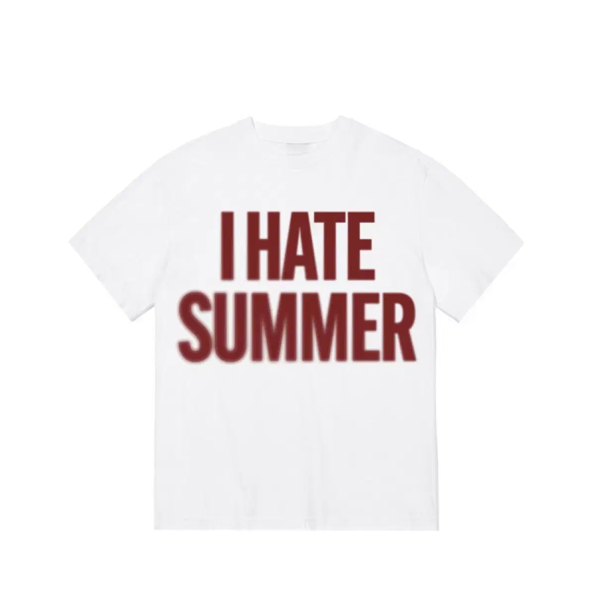 톰스벌스데이 I HATE SUMMER Blur T-shirts RED