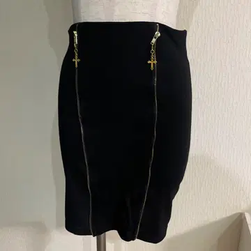 d.i.a/영문 로고 리본 타이트 스커트