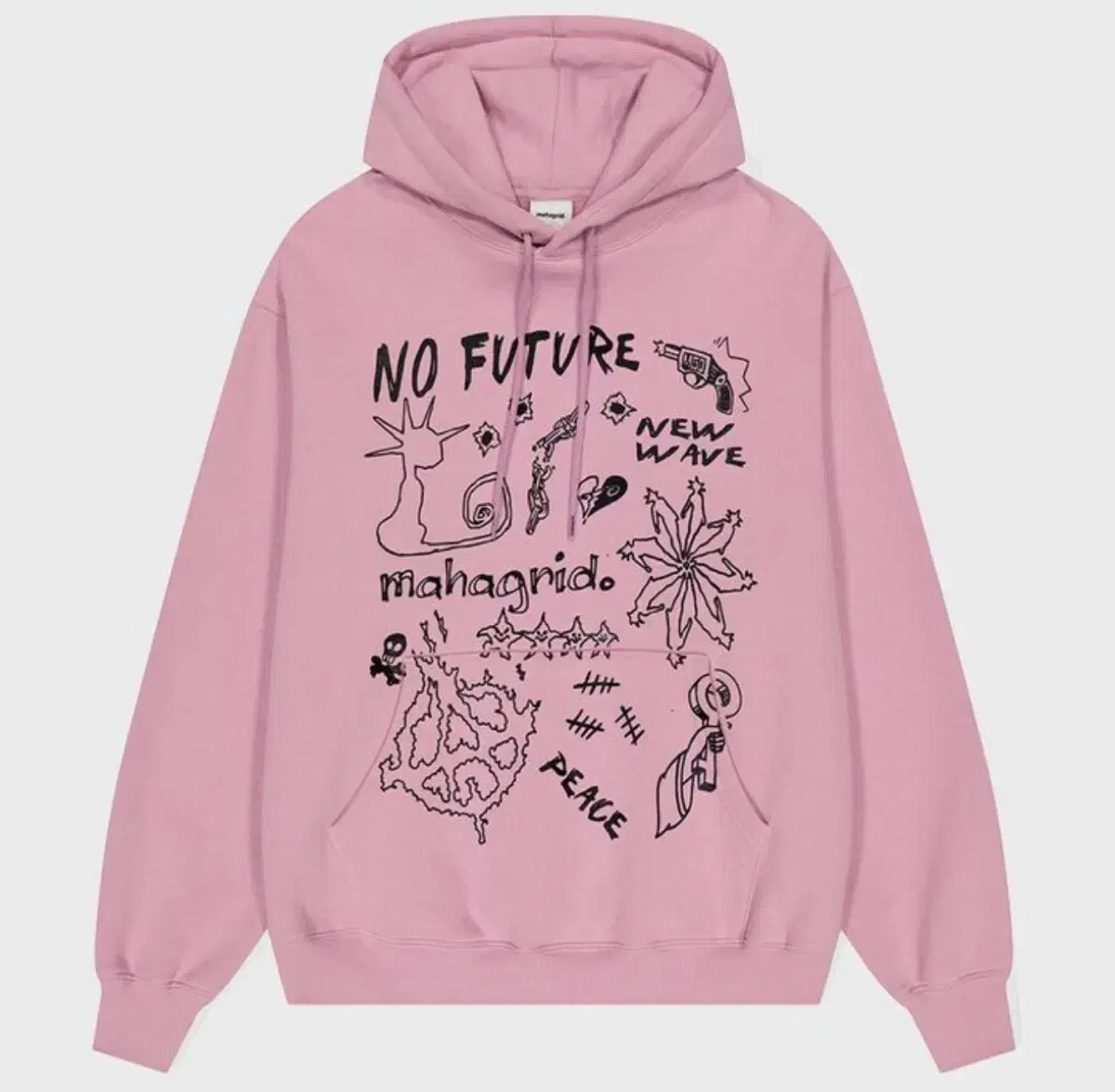 마하그리드 후드티 NO FUTURE HOODIE PINK